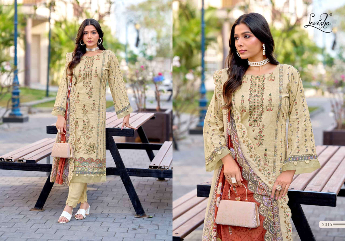 Levisha Madhubala Vol 14 Cambric Lawn Cotton Pakistani Style Dress Material Wholesale