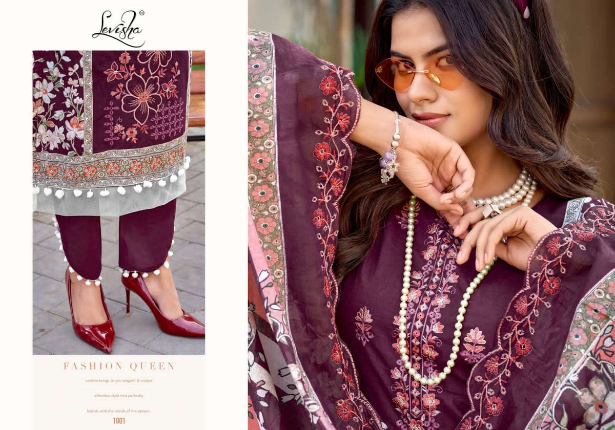 Levisha Madhubala Vol 16 Cambric Lawn Cotton Pakistani Suit - Amrah Wholesale