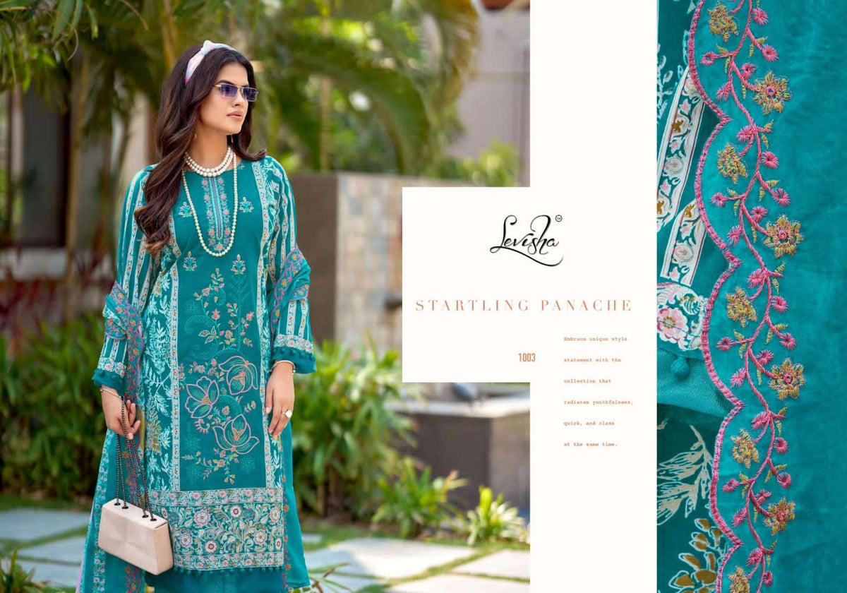 Levisha Madhubala Vol 16 Cambric Lawn Cotton Pakistani Suit - Amrah Wholesale
