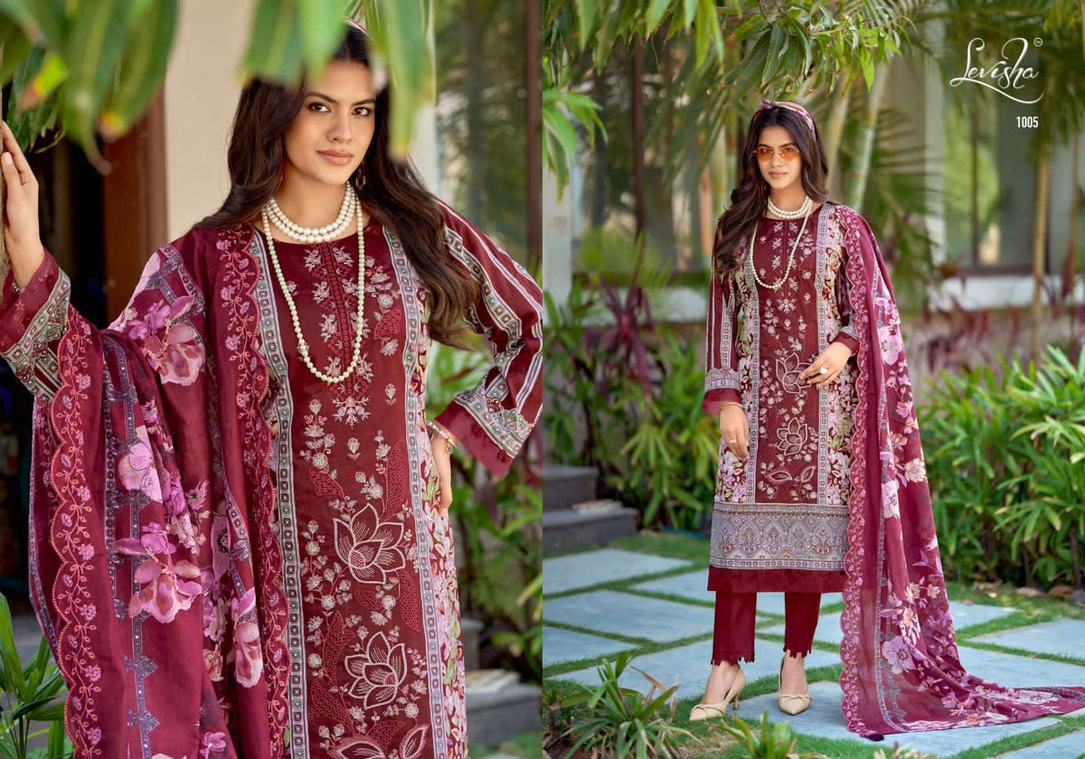 Levisha Madhubala Vol 16 Cambric Lawn Cotton Pakistani Suit - Amrah Wholesale