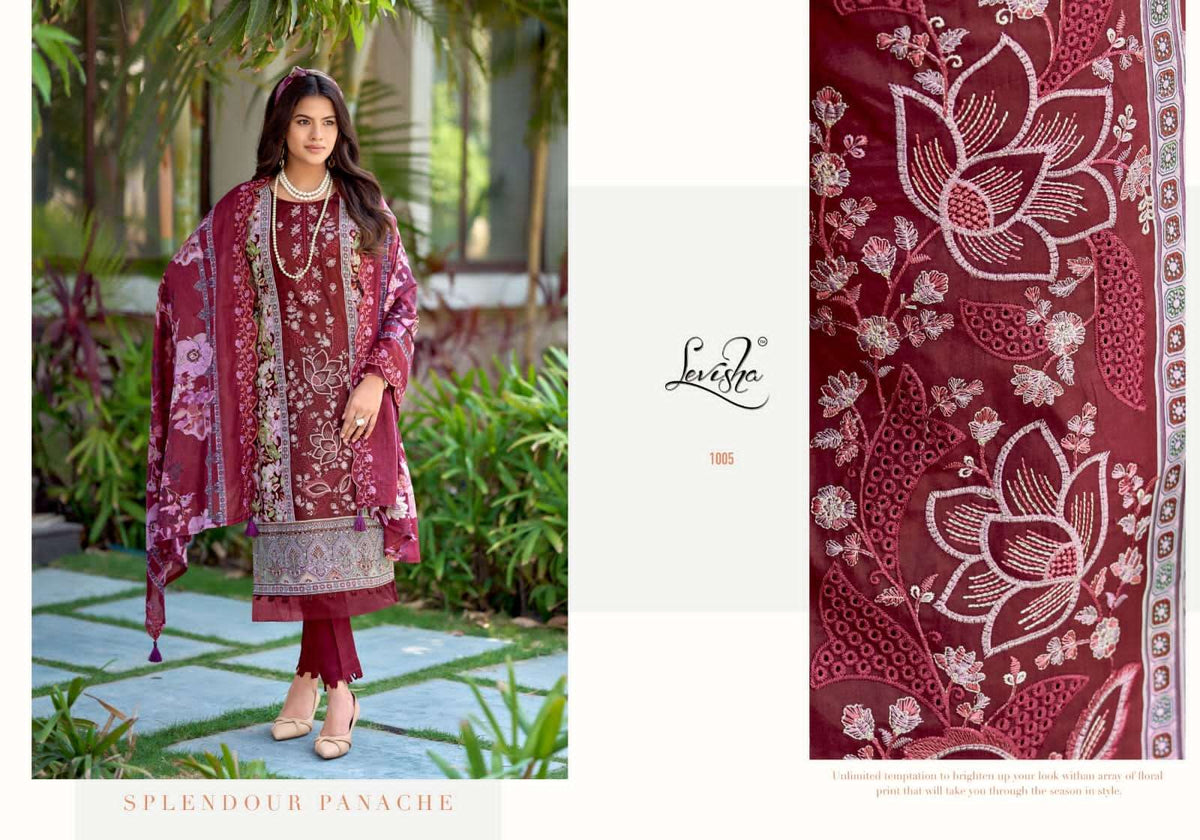 Levisha Madhubala Vol 16 Cambric Lawn Cotton Pakistani Suit - Amrah Wholesale