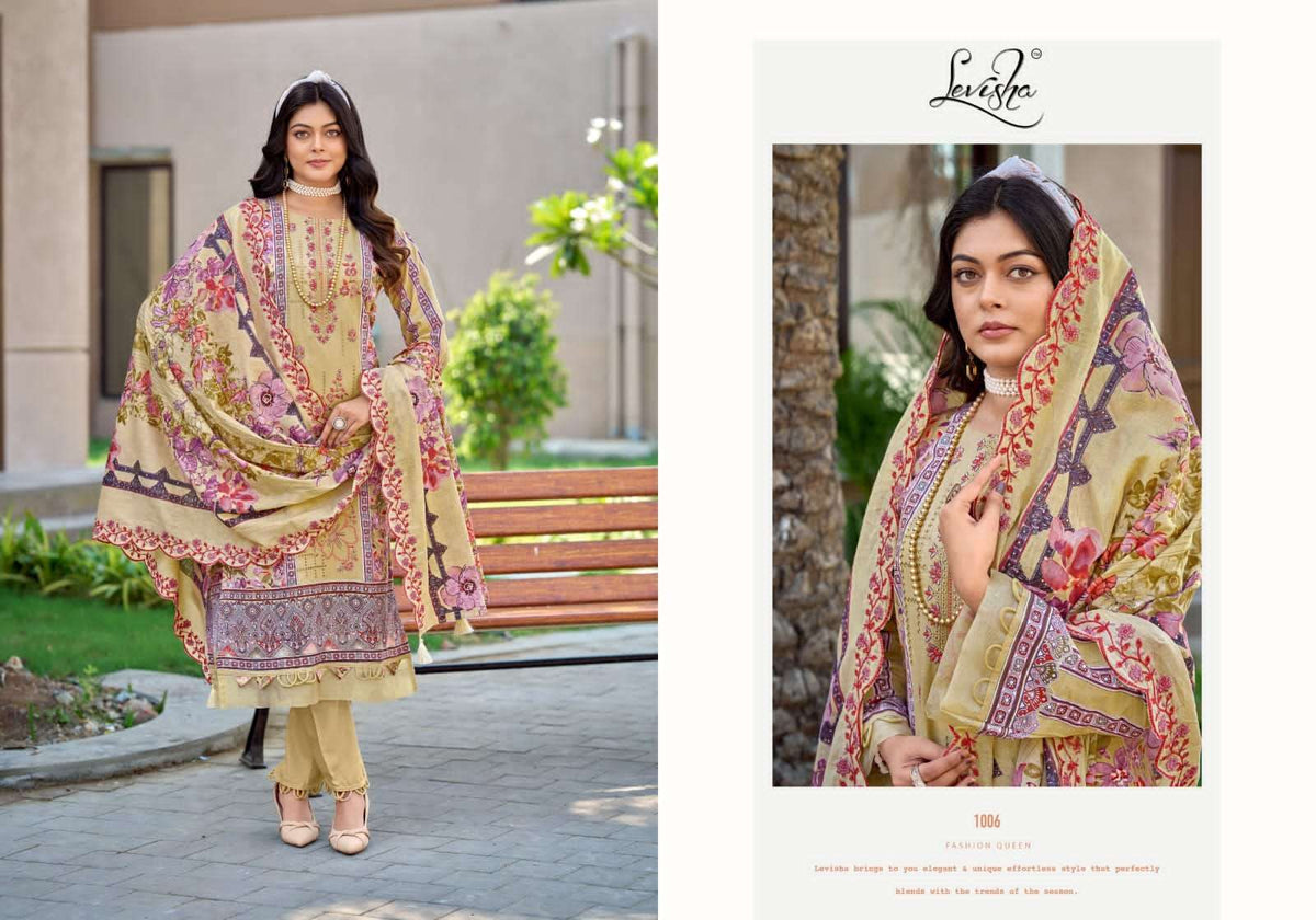 Levisha Madhubala Vol 16 Cambric Lawn Cotton Pakistani Suit - Amrah Wholesale