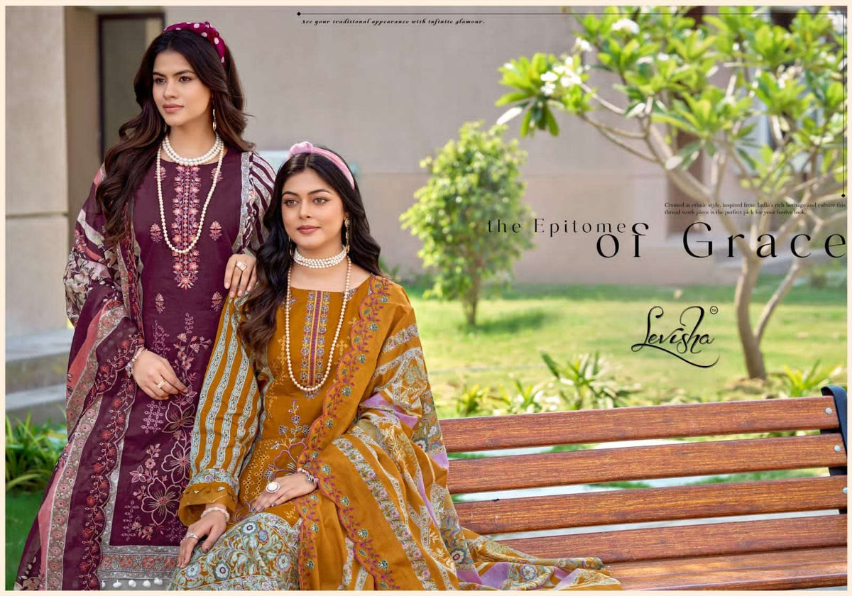 Levisha Madhubala Vol 16 Cambric Lawn Cotton Pakistani Suit - Amrah Wholesale