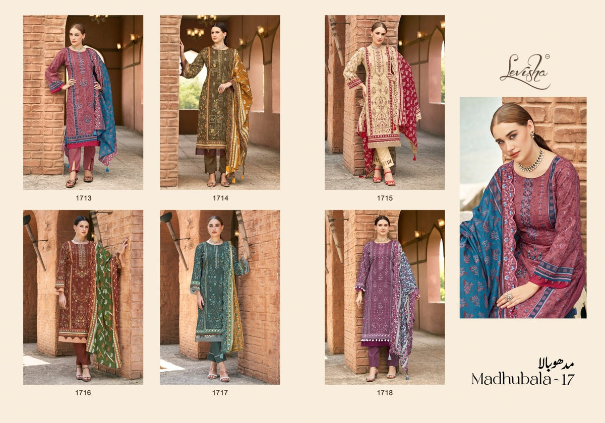 Levisha Madhubala Vol 17 Cotton Dress Material - Amrah Wholesale