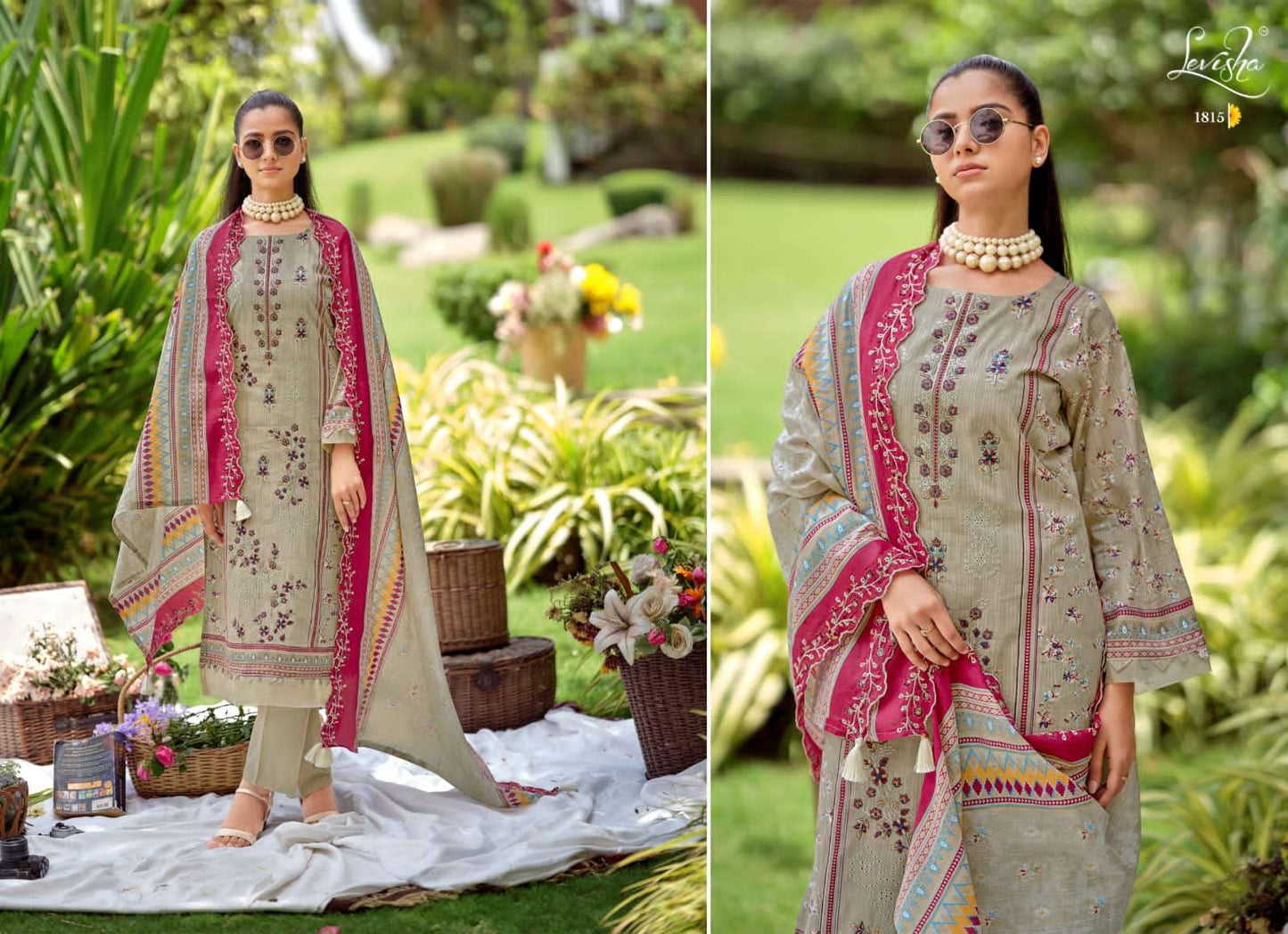 Levisha Madhubala Vol 18 Cambric Lawn Cotton Salwar Suit Set - Amrah Wholesale