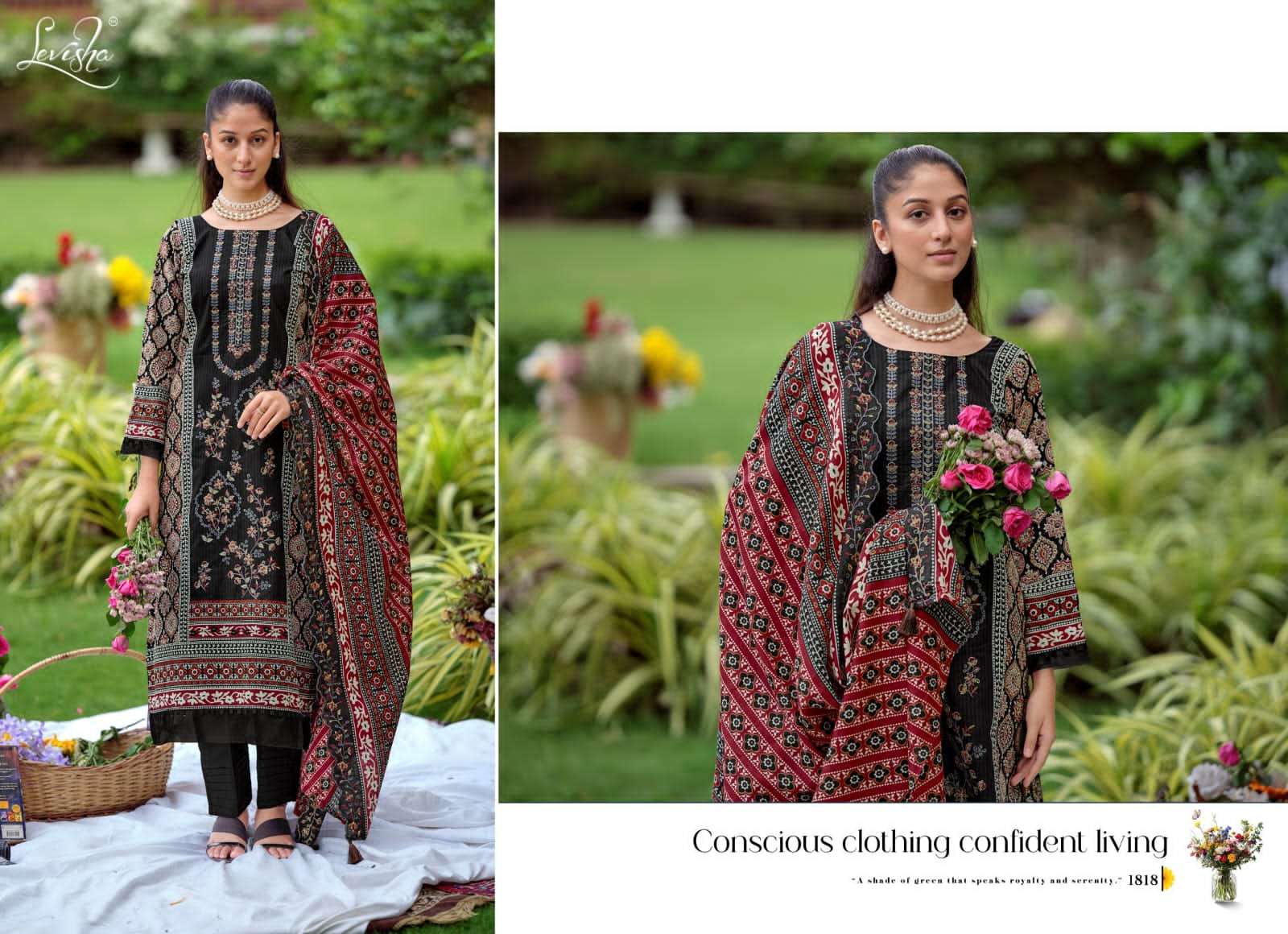 Levisha Madhubala Vol 18 Cambric Lawn Cotton Salwar Suit Set - Amrah Wholesale