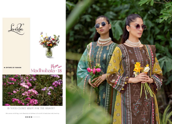 Levisha Madhubala Vol 18 Cambric Lawn Cotton Salwar Suit Set - Amrah Wholesale