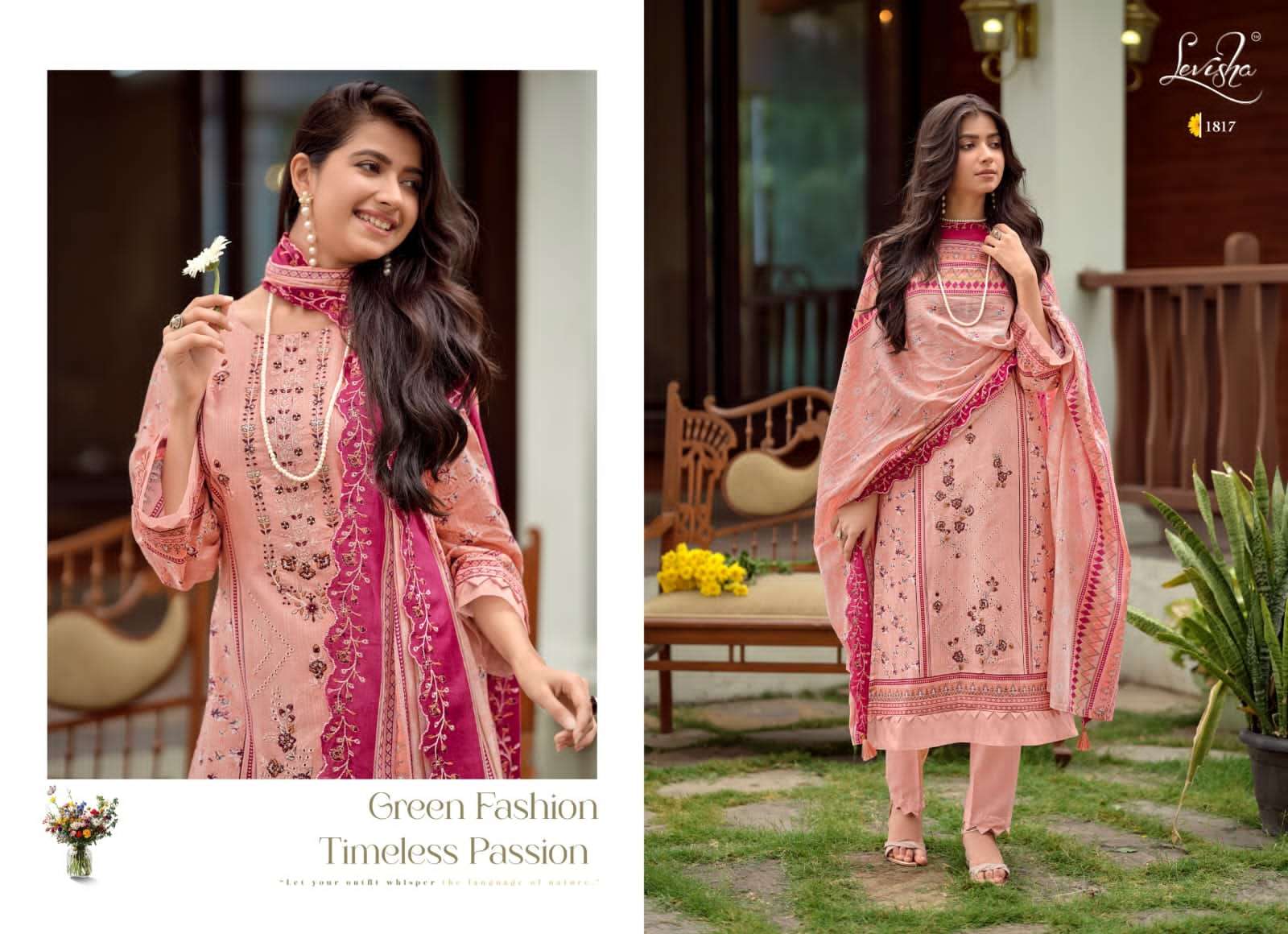 Levisha Madhubala Vol 18 Cambric Lawn Cotton Salwar Suit Set - Amrah Wholesale