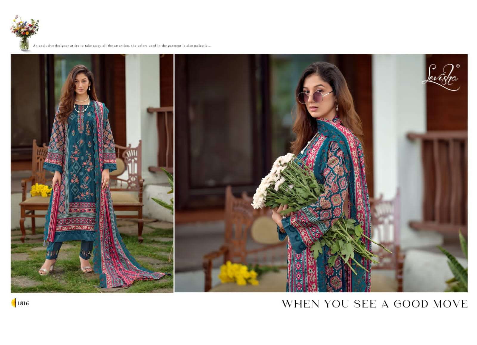 Levisha Madhubala Vol 18 Cambric Lawn Cotton Salwar Suit Set - Amrah Wholesale