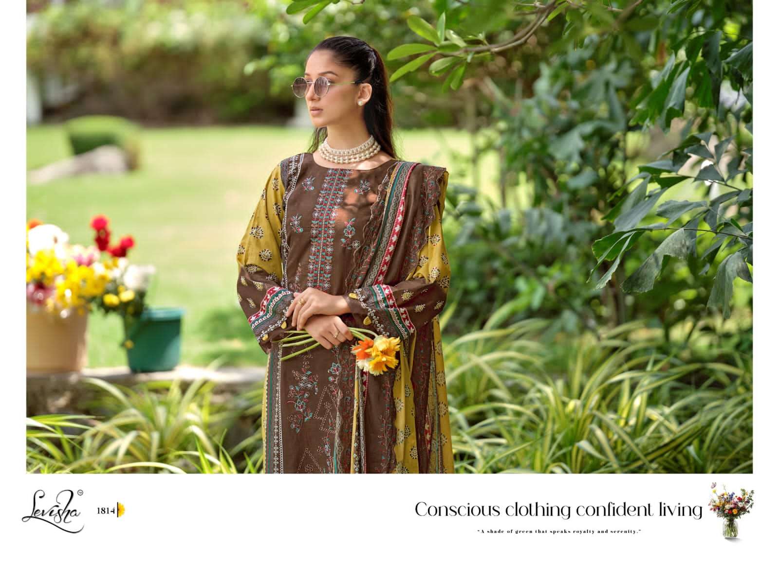 Levisha Madhubala Vol 18 Cambric Lawn Cotton Salwar Suit Set - Amrah Wholesale