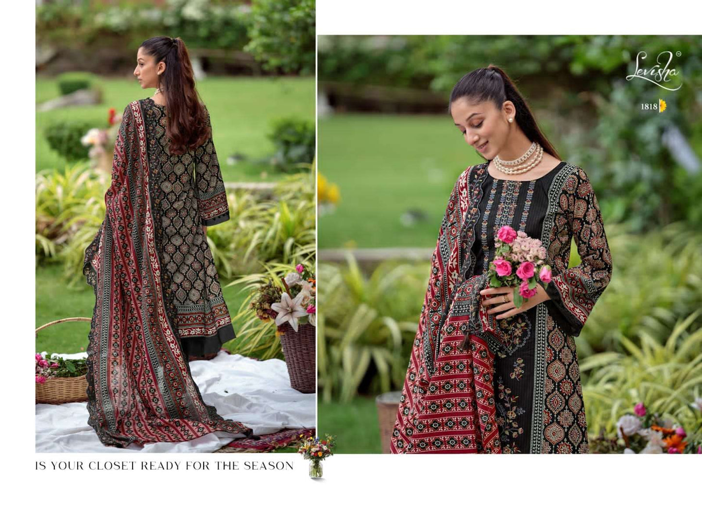 Levisha Madhubala Vol 18 Cambric Lawn Cotton Salwar Suit Set - Amrah Wholesale