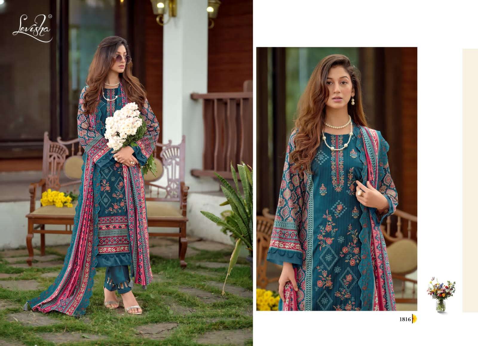 Levisha Madhubala Vol 18 Cambric Lawn Cotton Salwar Suit Set - Amrah Wholesale