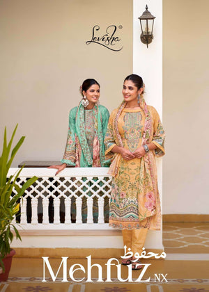 Levisha Mehfuz Nx Cambric Lawn Cotton Pakistani Suit