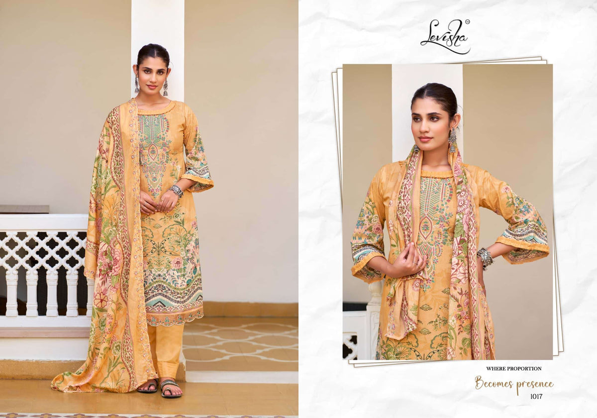 Levisha Mehfuz Nx Cambric Lawn Cotton Pakistani Suit