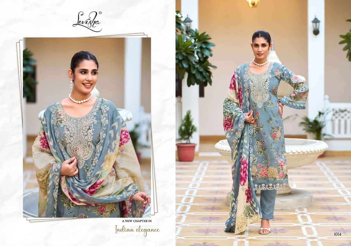 Levisha Mehfuz Nx Cambric Lawn Cotton Pakistani Suit