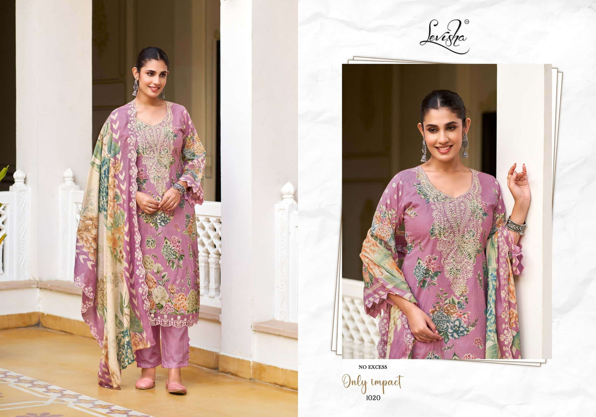 Levisha Mehfuz Nx Cambric Lawn Cotton Pakistani Suit