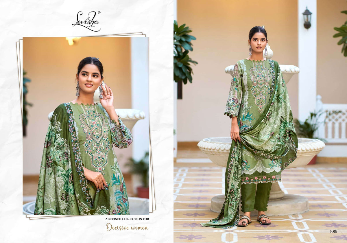 Levisha Mehfuz Nx Cambric Lawn Cotton Pakistani Suit