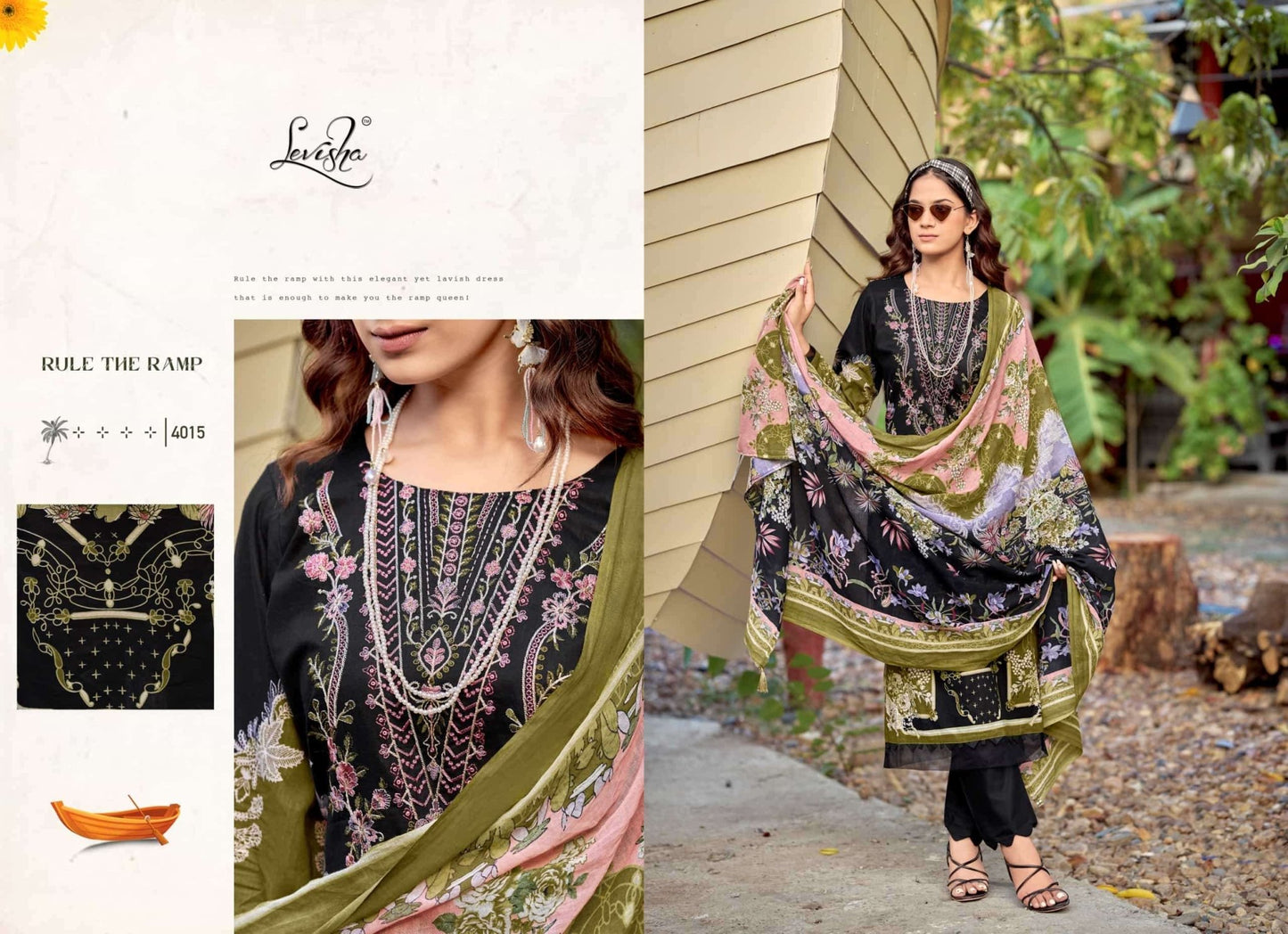 Levisha Muskan Vol 4 Cambric Cotton Embroidered Pakistani Suit - Amrah Wholesale