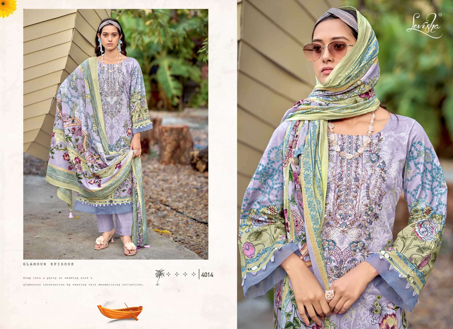 Levisha Muskan Vol 4 Cambric Cotton Embroidered Pakistani Suit
