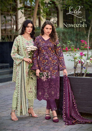 Levisha Nawazish Cambric Lawn Cotton Pakistani Suit - Amrah Wholesale