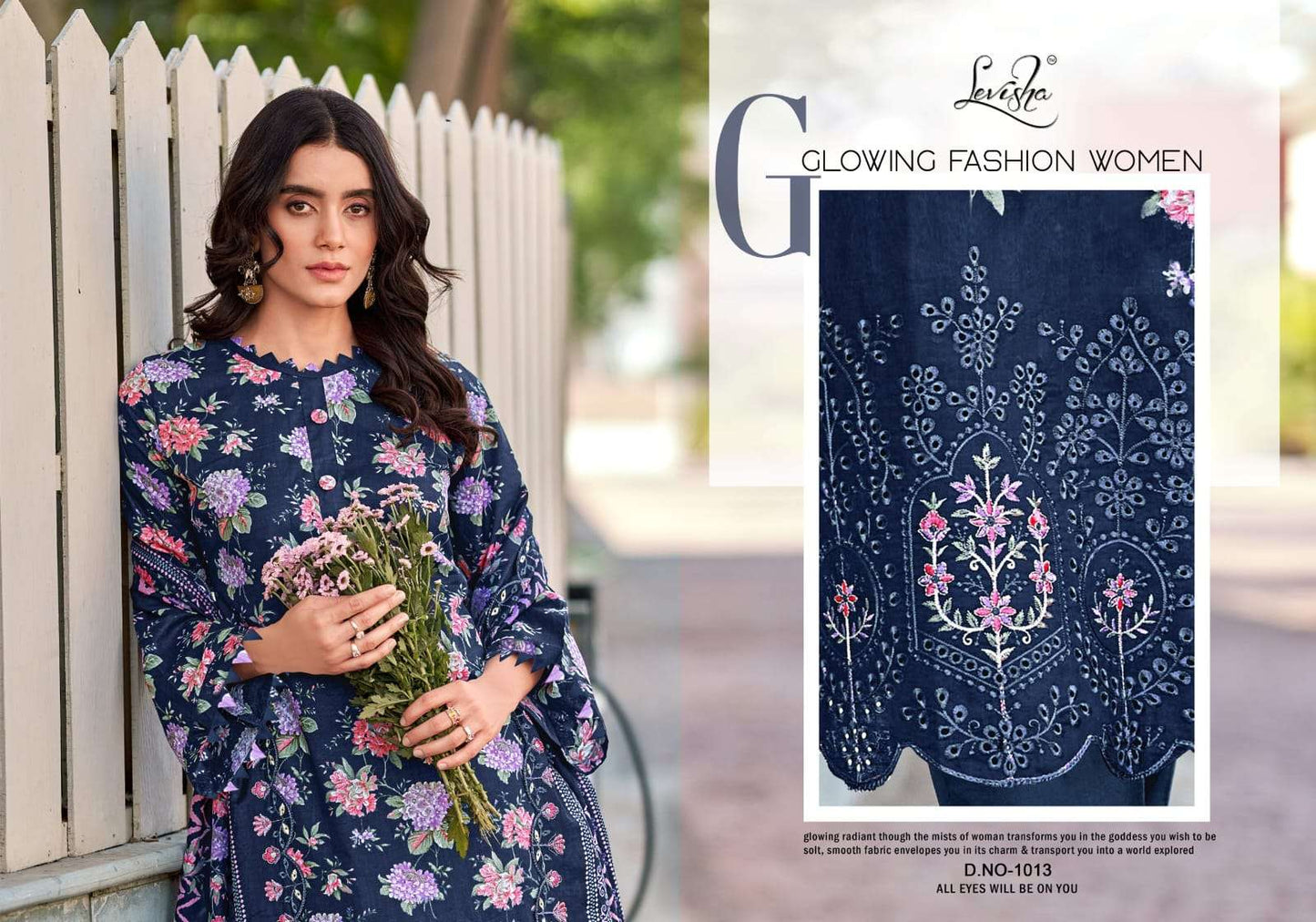 Levisha Nawazish Cambric Lawn Cotton Pakistani Suit