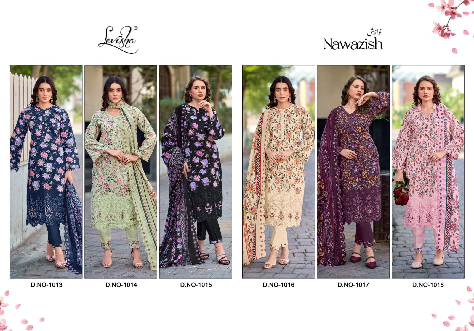 Levisha Nawazish Cambric Lawn Cotton Pakistani Suit