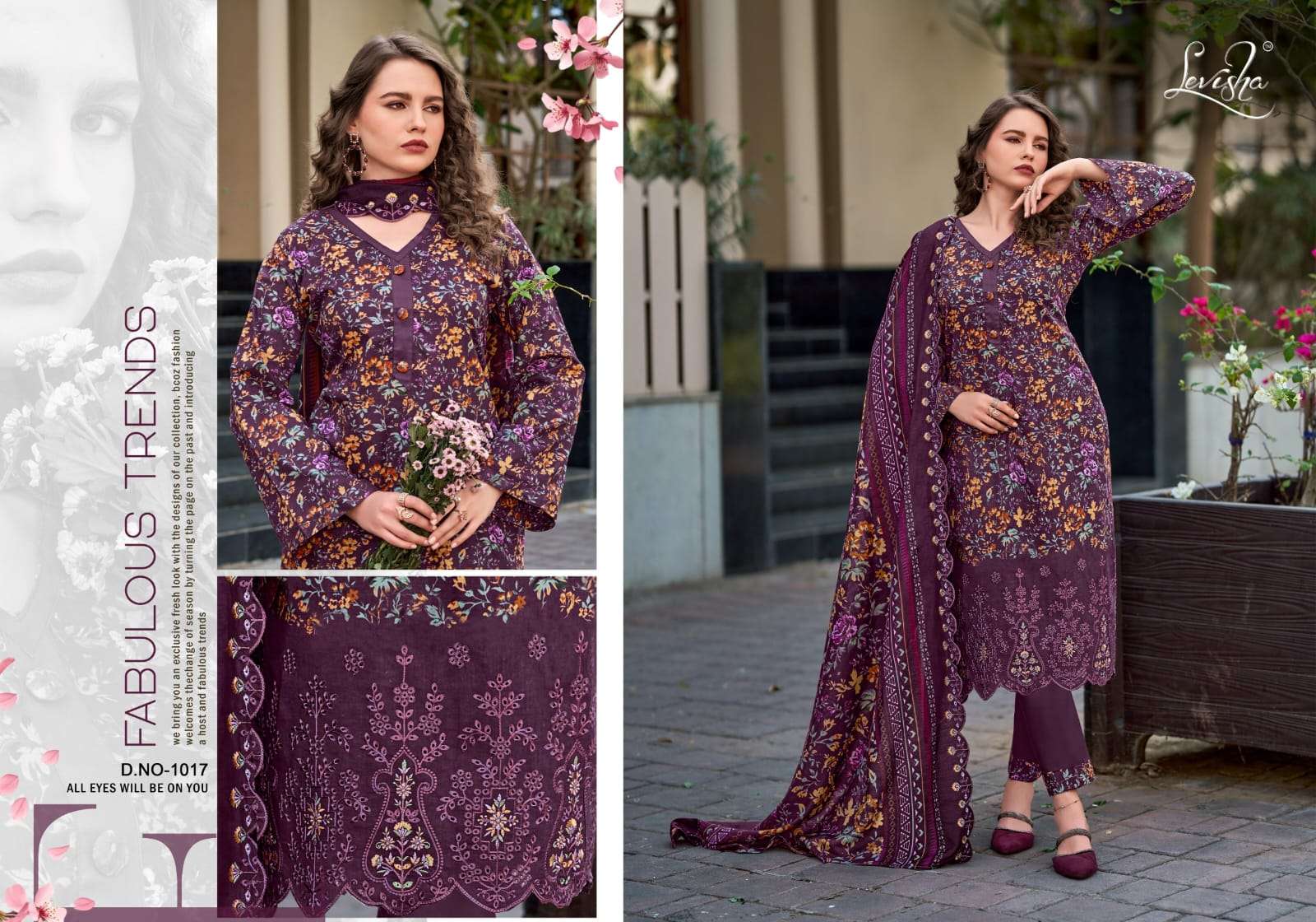 Levisha Nawazish Cambric Lawn Cotton Pakistani Suit