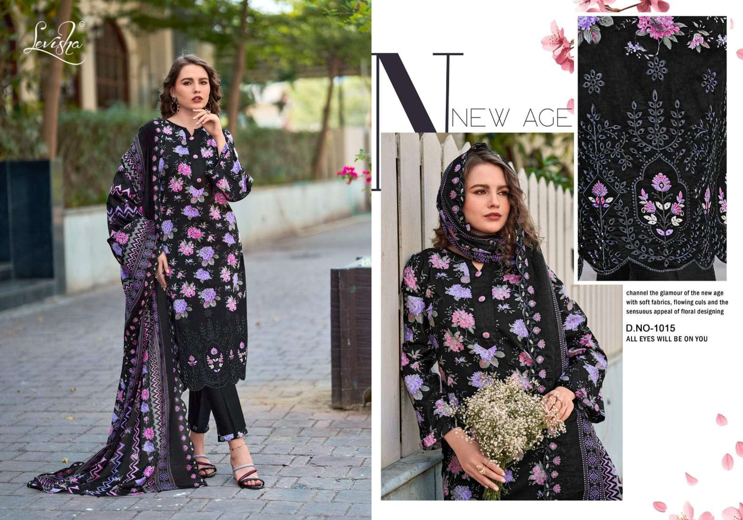 Levisha Nawazish Cambric Lawn Cotton Pakistani Suit