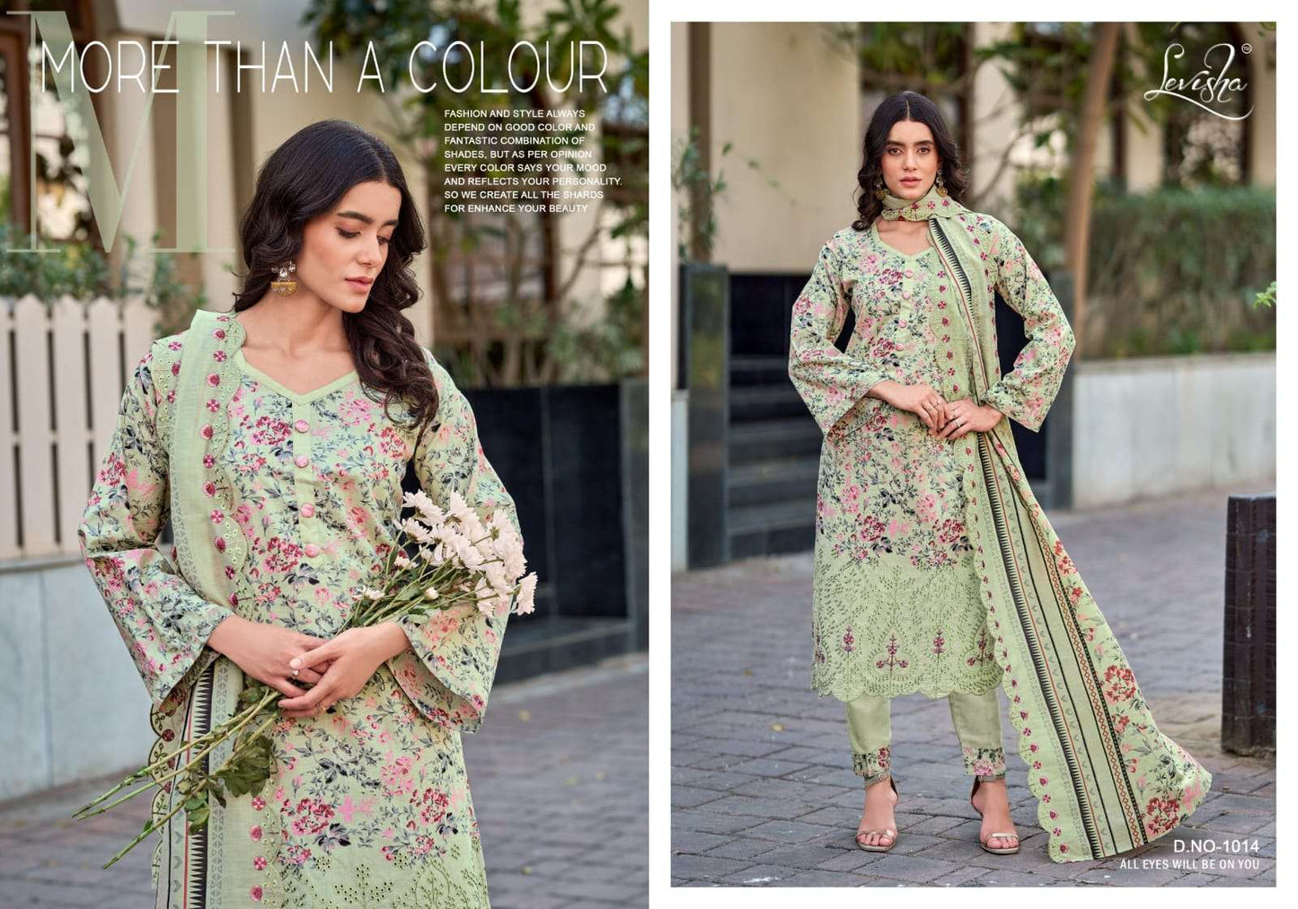 Levisha Nawazish Cambric Lawn Cotton Pakistani Suit