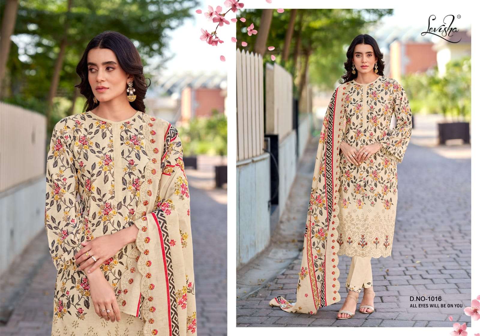 Levisha Nawazish Cambric Lawn Cotton Pakistani Suit