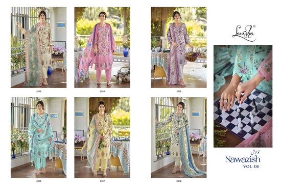 LEVISHA NAWAZISH VOL-2 Cambric Cotton Printed Pakistani Suit - Amrah Wholesale