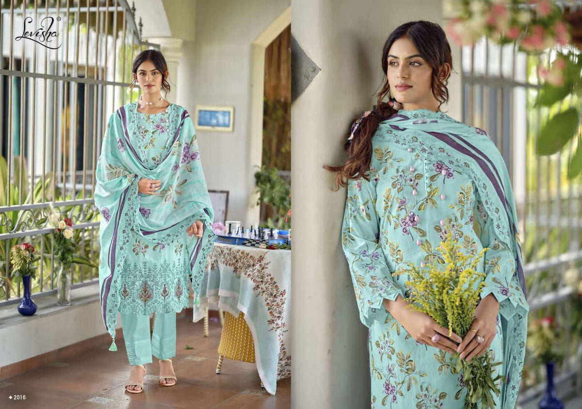 Levisha Nawazish Vol 2 Lawn Cotton Unstitched Pakistani Suit - Amrah Wholesale