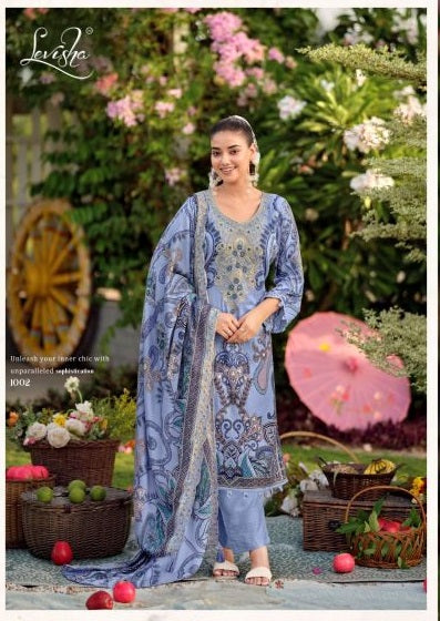 Levisha Needal Wonder Nx 3 Viscose Rayon Printed Dress Material