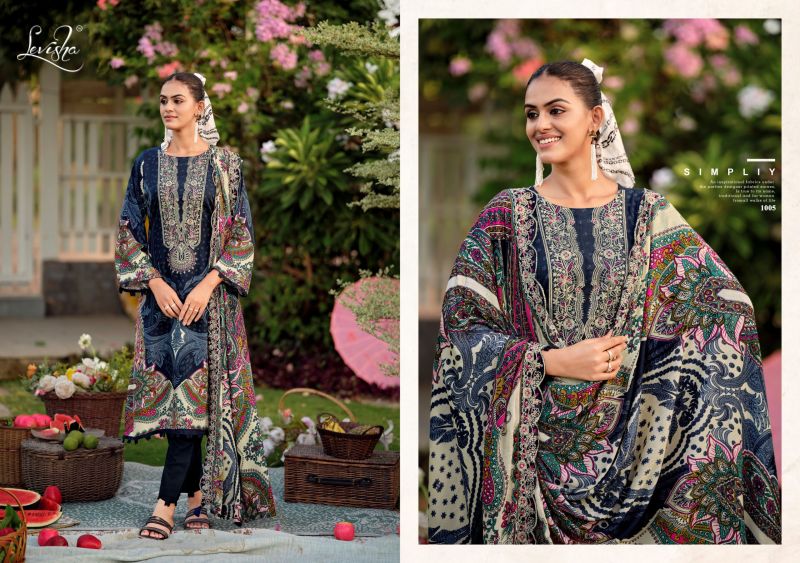 Levisha Needal Wonder Nx 3 Viscose Rayon Printed Dress Material