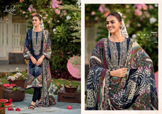 Levisha Needal Wonder Nx 3 Viscose Rayon Printed Dress Material
