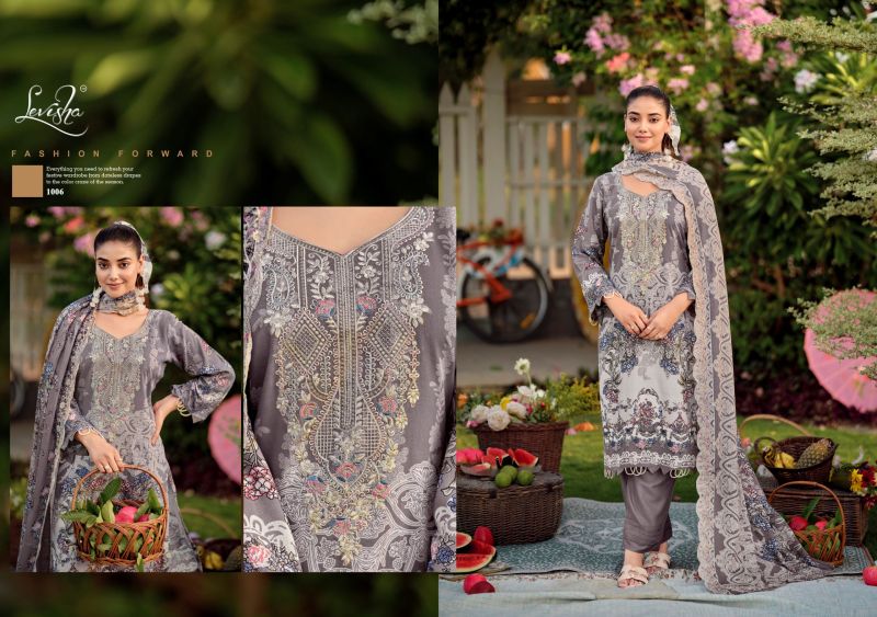Levisha Needal Wonder Nx 3 Viscose Rayon Printed Dress Material