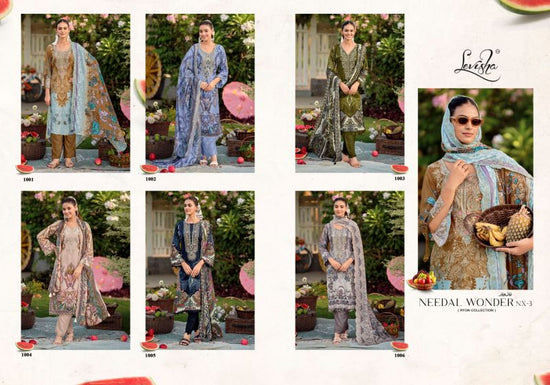 Levisha Needal Wonder Nx 3 Viscose Rayon Printed Dress Material