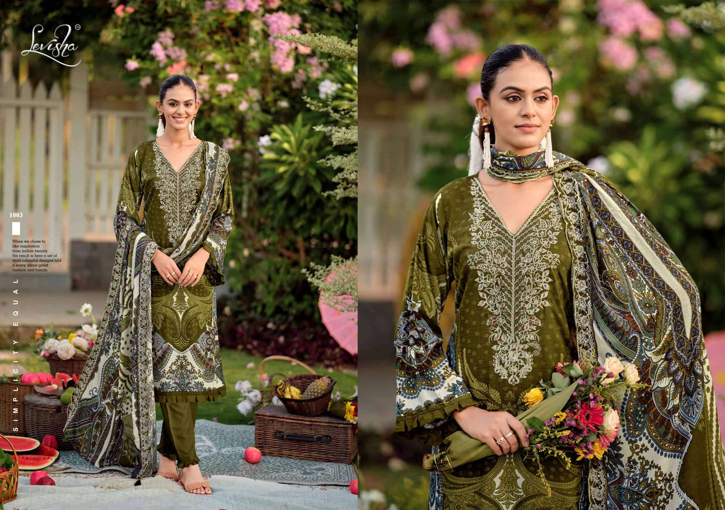 Levisha Needal Wonder Nx Vol 3 Rayon Viscose Pakistani Style Embroidered Salwar Suit Set