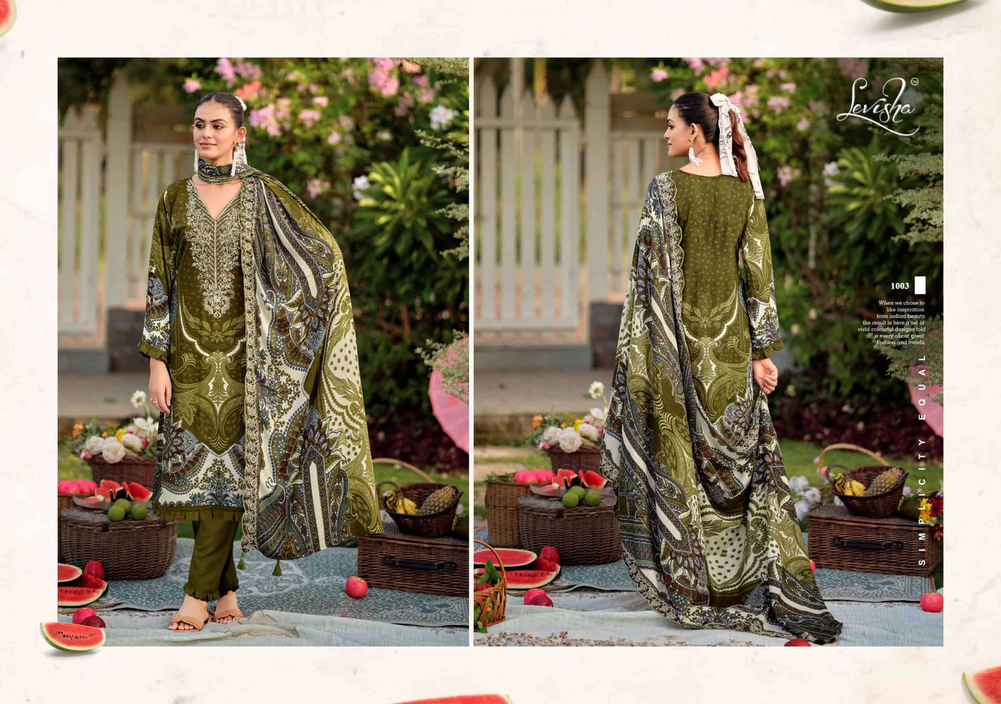 Levisha Needal Wonder Nx Vol 3 Rayon Viscose Pakistani Style Embroidered Salwar Suit Set