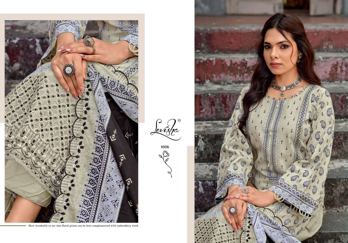 Levisha Zubia Cotton Pakistani Suit - Amrah Wholesale