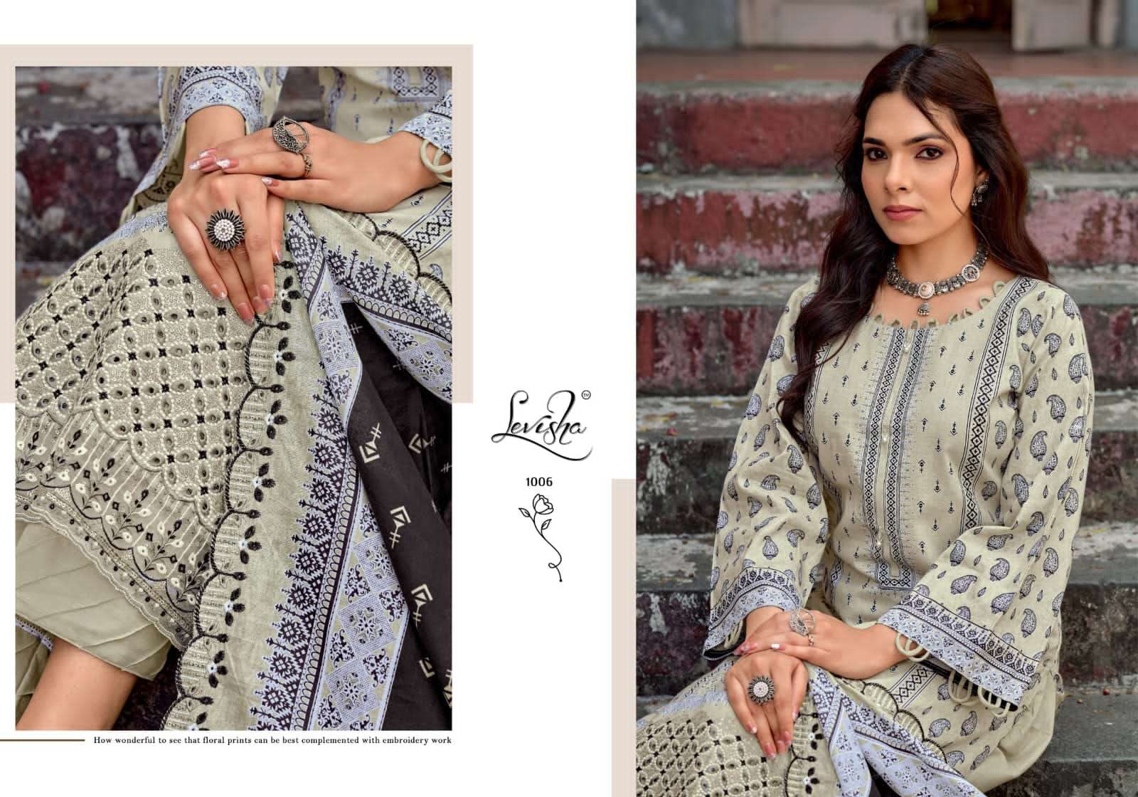 Levisha Zubia Cotton Pakistani Suit - Amrah Wholesale