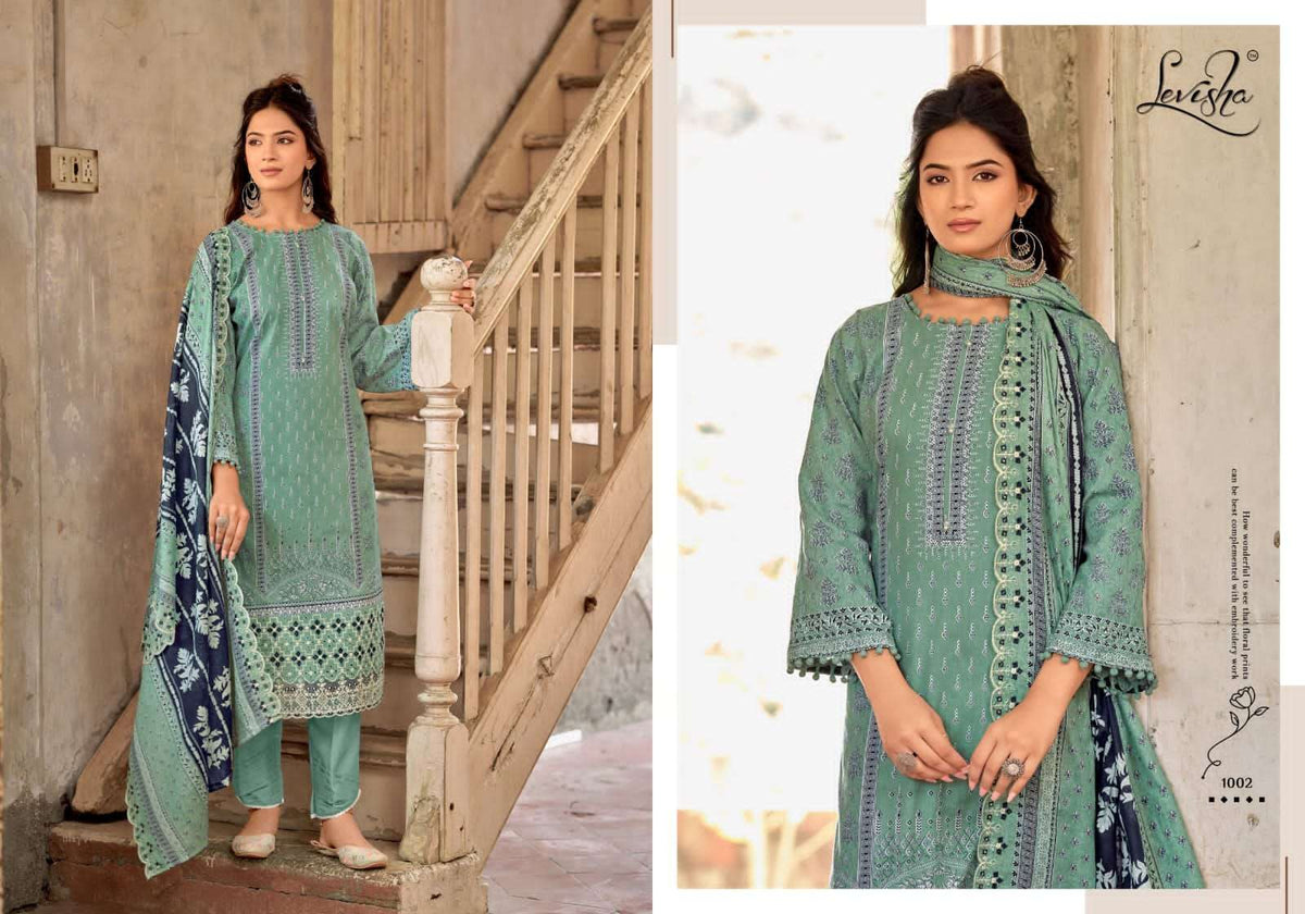Levisha Zubia Cotton Pakistani Suit - Amrah Wholesale