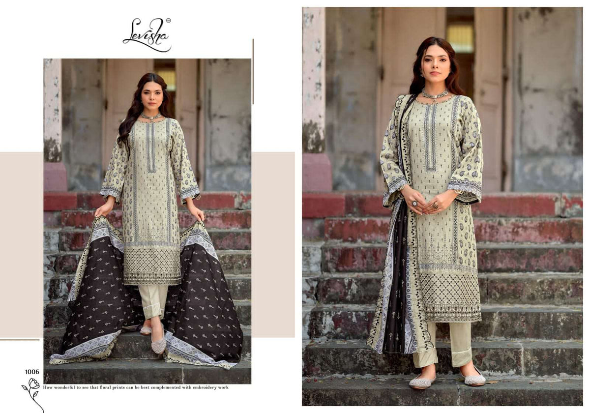 Levisha Zubia Cotton Pakistani Suit - Amrah Wholesale