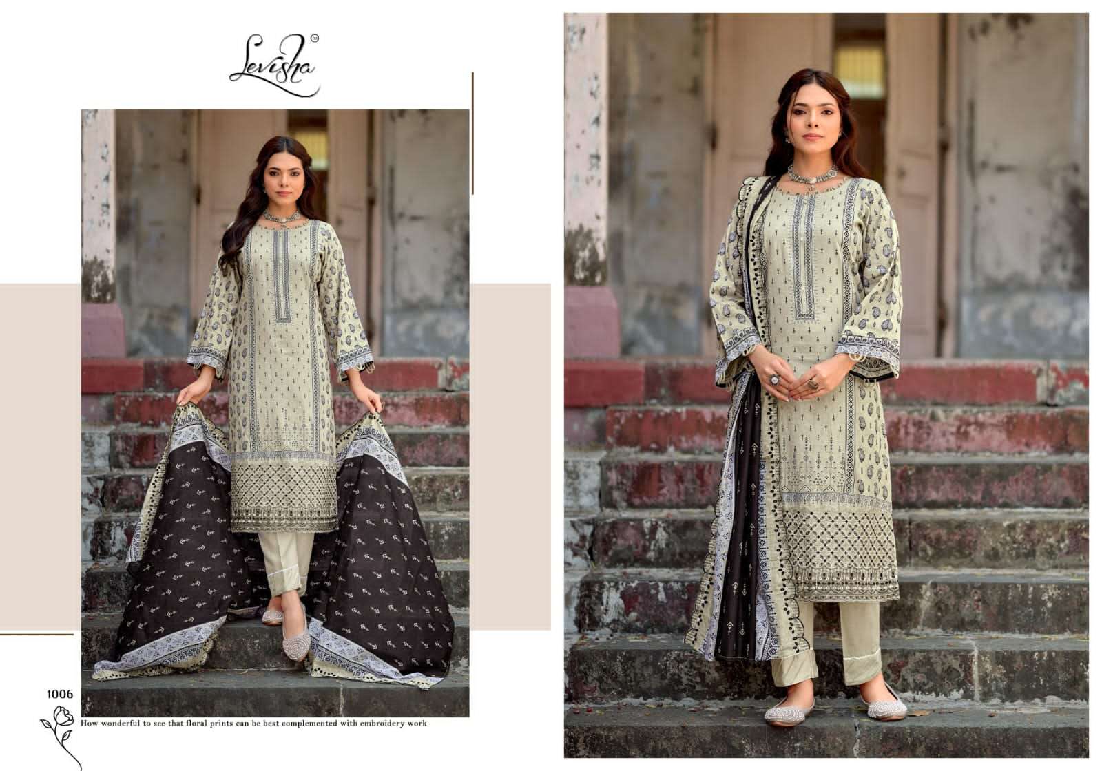 Levisha Zubia Cotton Pakistani Suit - Amrah Wholesale