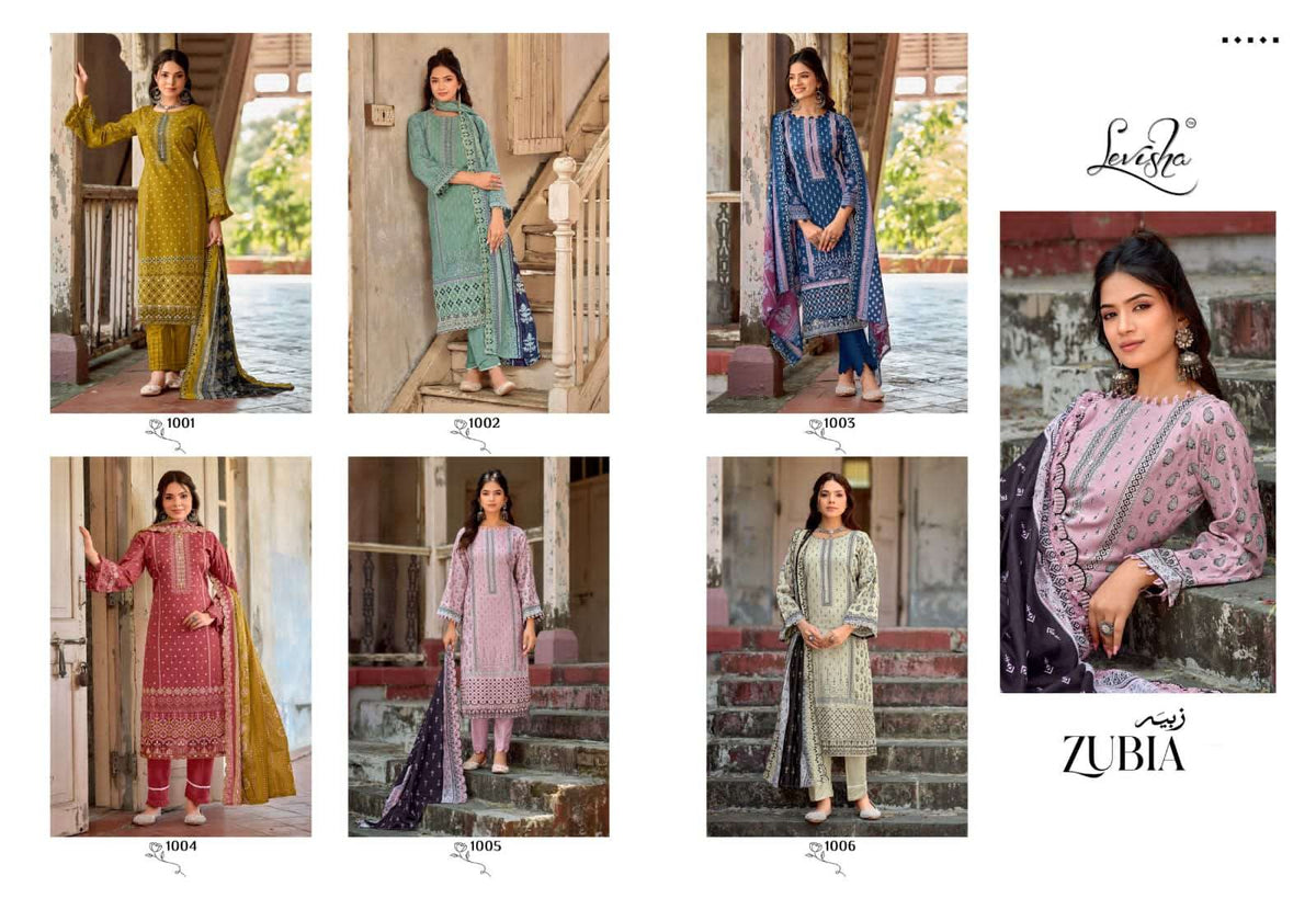 Levisha Zubia Cotton Pakistani Suit - Amrah Wholesale