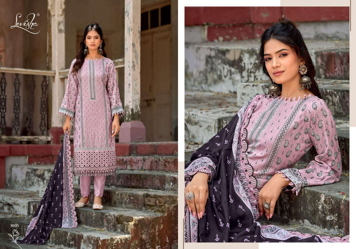Levisha Zubia Cotton Pakistani Suit - Amrah Wholesale