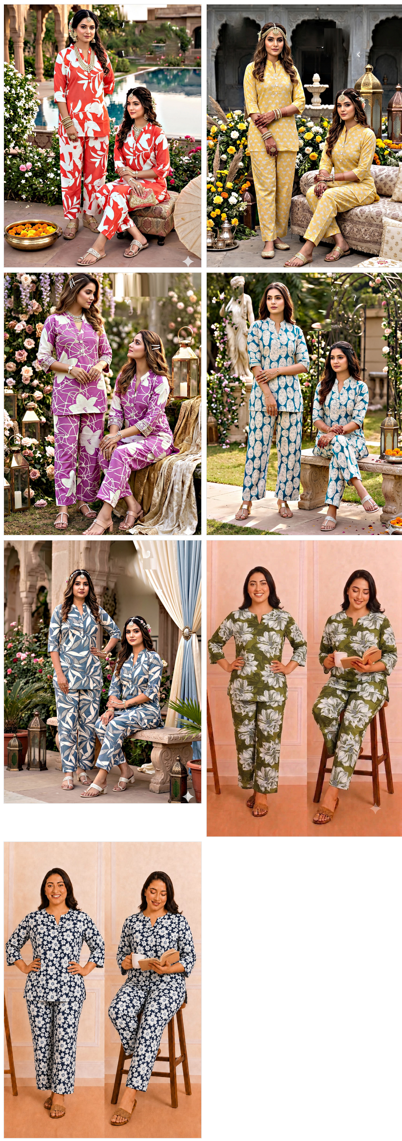 Lrc 12 Rayon Printed Co-Ord Set