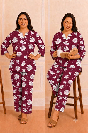 Lrc 12 Rayon Printed Co-Ord Set