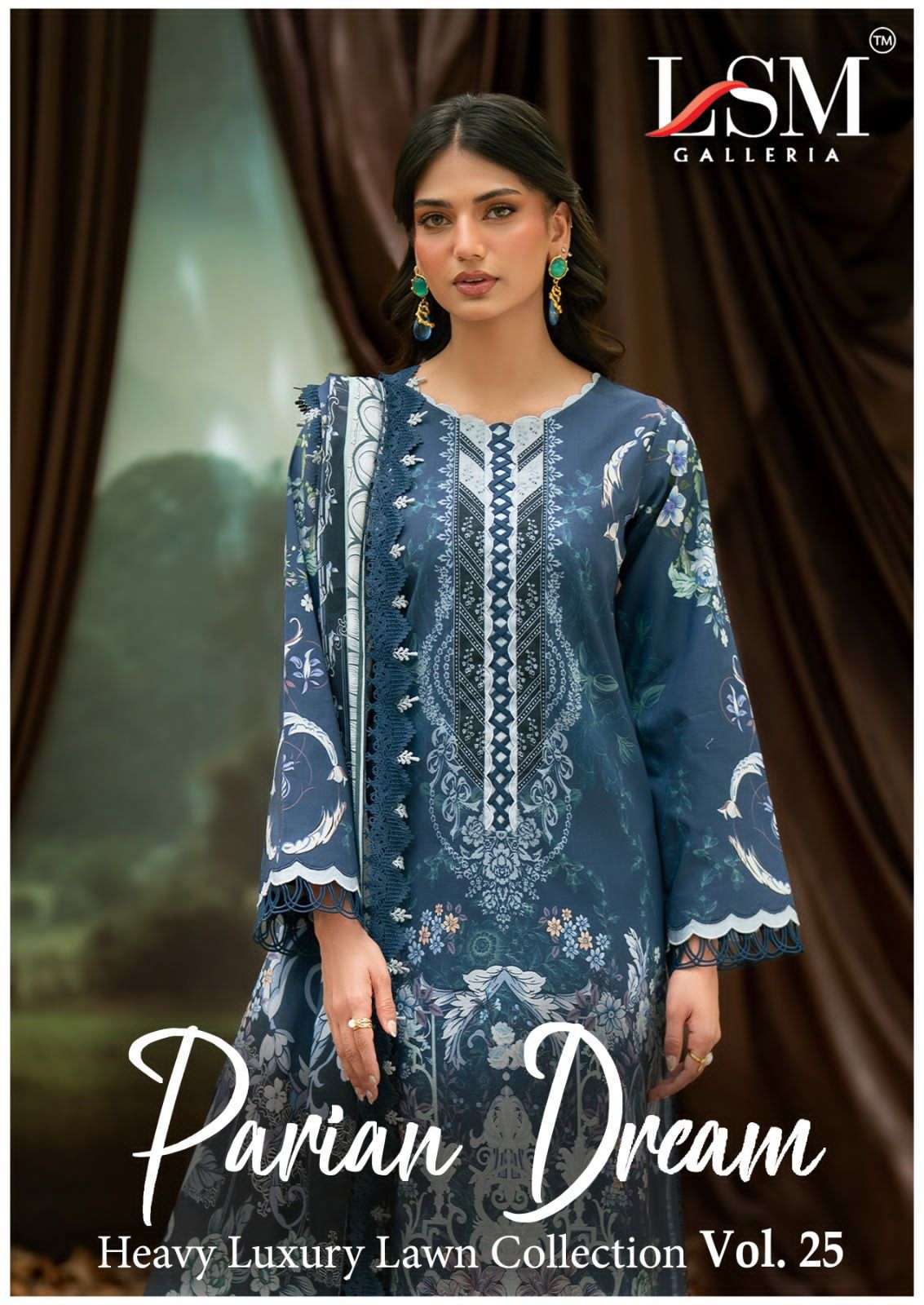 LSM Fabrics Parian Dream Vol 25 Heavy Lawn Pakistani Suit
