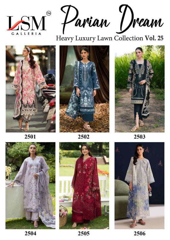 LSM Fabrics Parian Dream Vol 25 Heavy Lawn Pakistani Suit